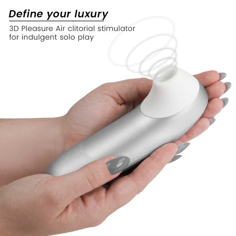 Womanizer Pro Vibrant Klitoralstimulator Silbergrau