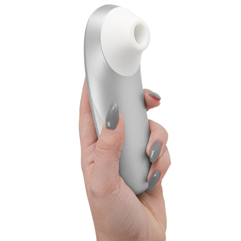 Womanizer Pro Vibrant Klitoralstimulator Silbergrau