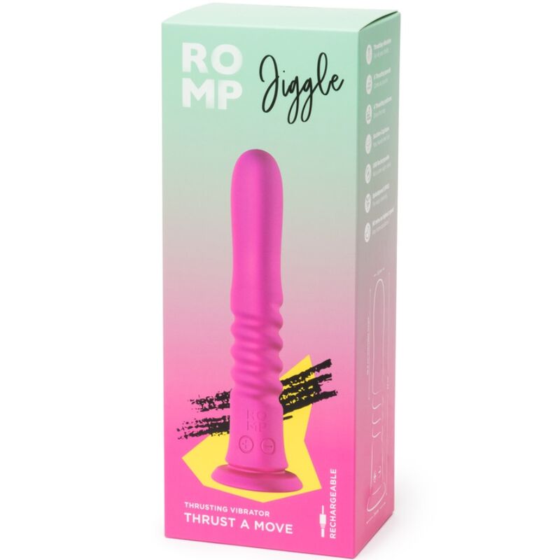 ROMP Jiggle Auf-und-ab-Vibrator mit Saugnapf – Rosa