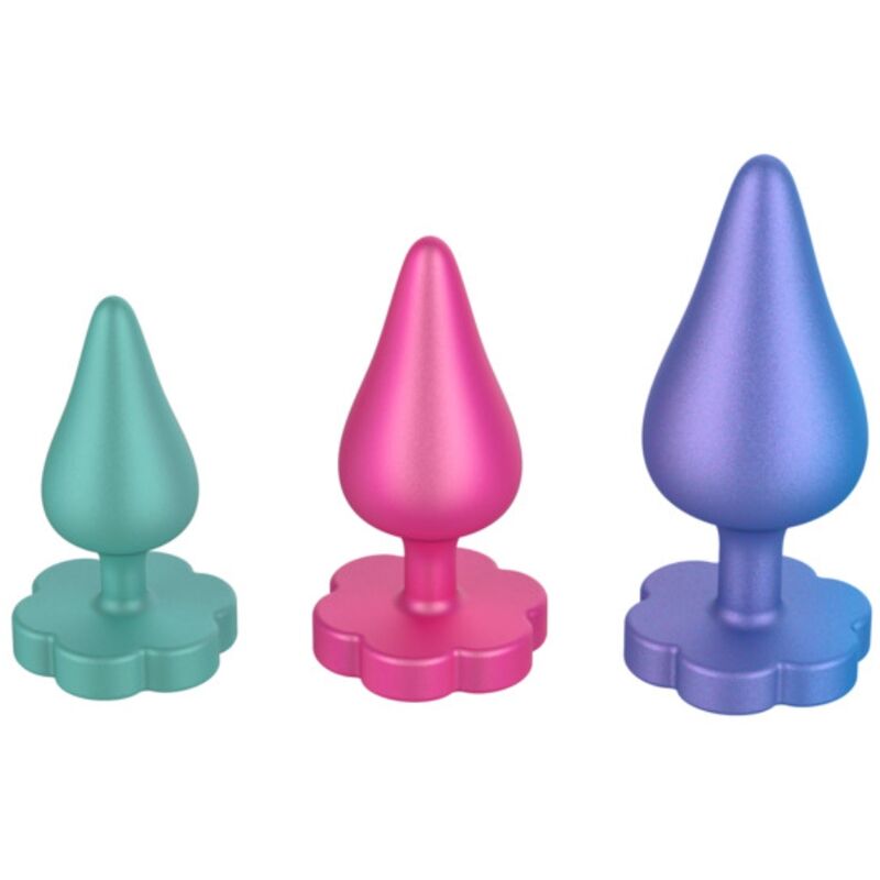 ROMP Luster Anal-Trainingsset S/M/L mit Blumenbasis