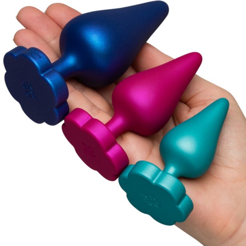 ROMP Luster Anal-Trainingsset S/M/L mit Blumenbasis