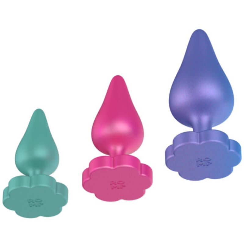 ROMP Luster Anal-Trainingsset S/M/L mit Blumenbasis