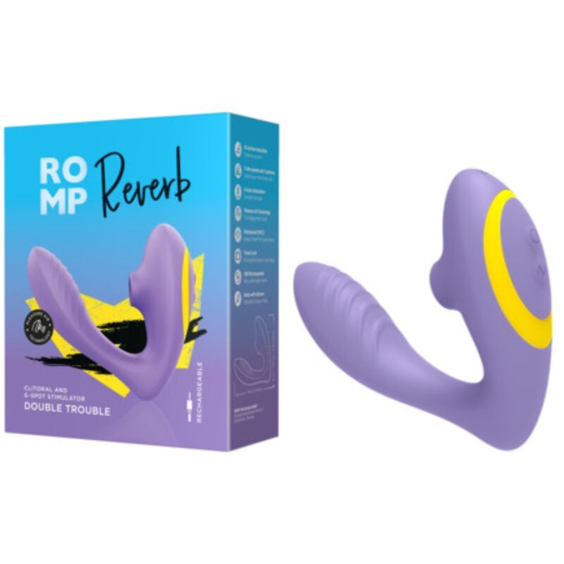 ROMP Reverb G-Punkt-Vibrator mit Klitoris-Sauggeraet Lila