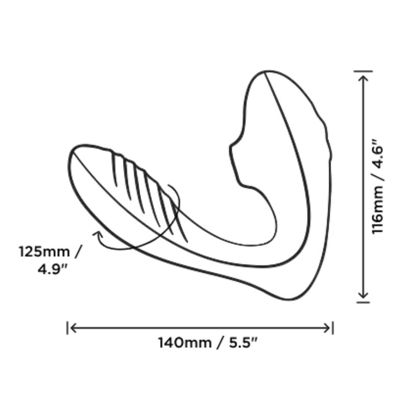 ROMP Reverb G-Punkt-Vibrator mit Klitoris-Sauggeraet Lila