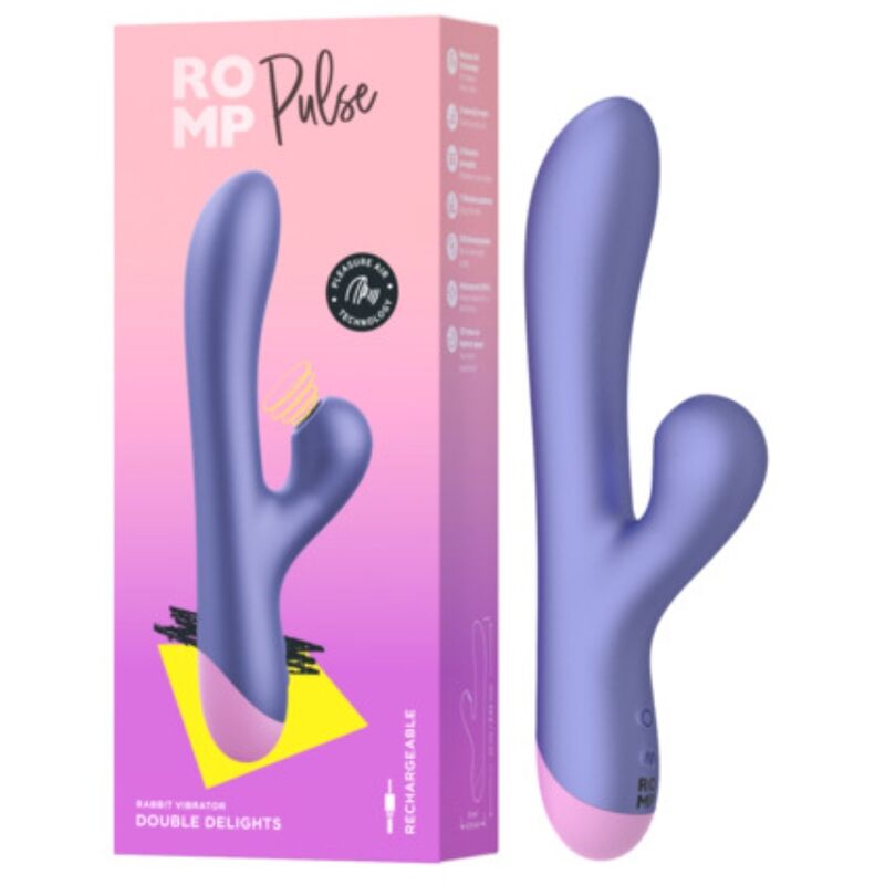 ROMP Pulse Rabbit Dual G-Punkt-Vibrator Elektrisch Blau