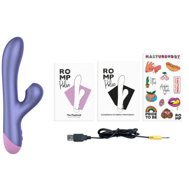 ROMP Pulse Rabbit Dual G-Punkt-Vibrator Elektrisch Blau