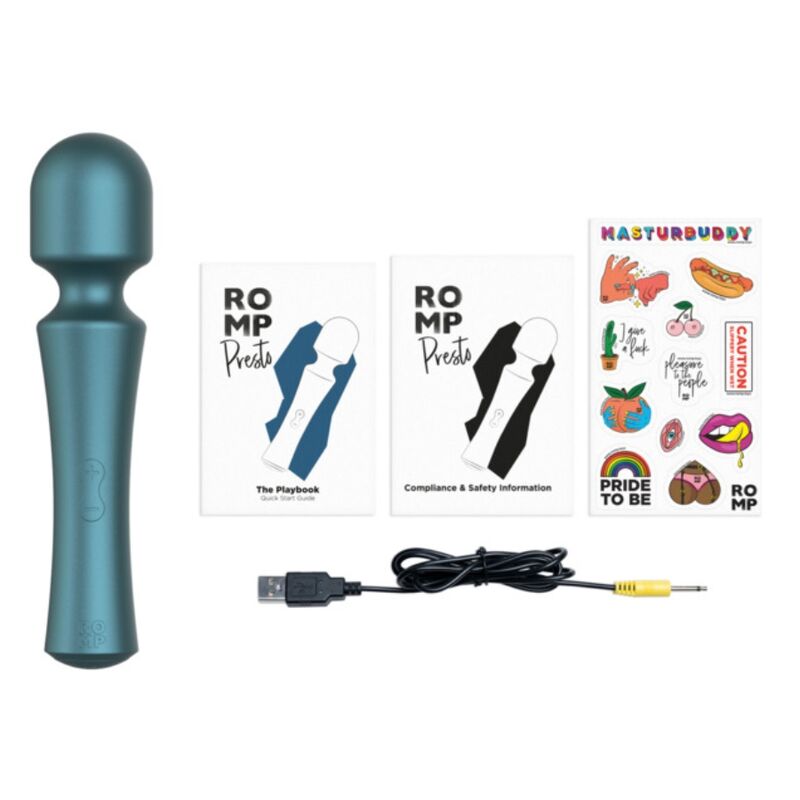 ROMP Presto Mini-Stabvibrator mit flexiblem Kopf – Gruen