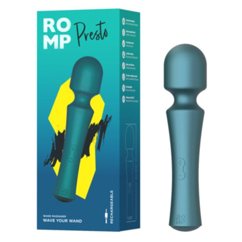ROMP Presto Mini-Stabvibrator mit flexiblem Kopf – Gruen