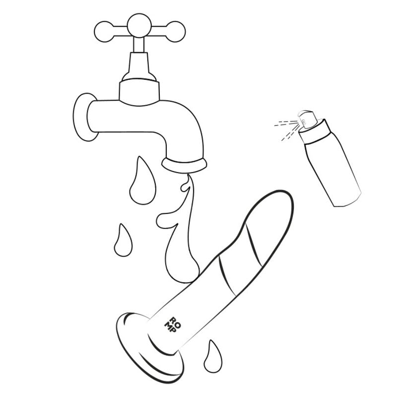 ROMP Piccolo Silikondildo mit Saugnapf, dreifarbig, 14 cm