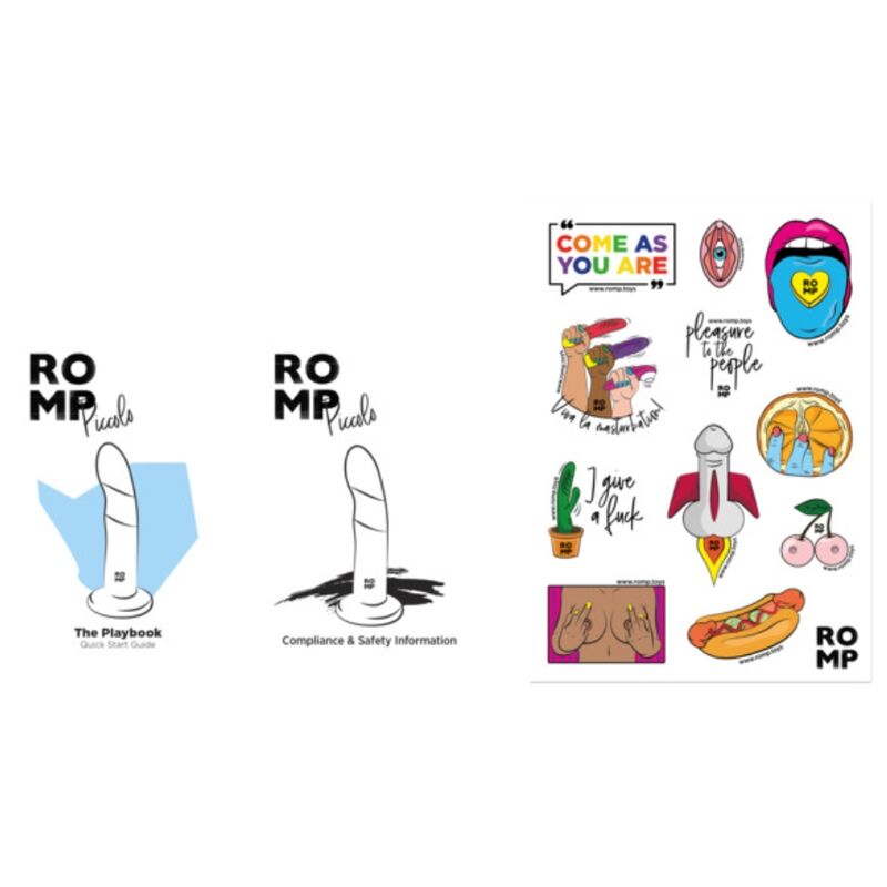 ROMP Piccolo Silikondildo mit Saugnapf, dreifarbig, 14 cm
