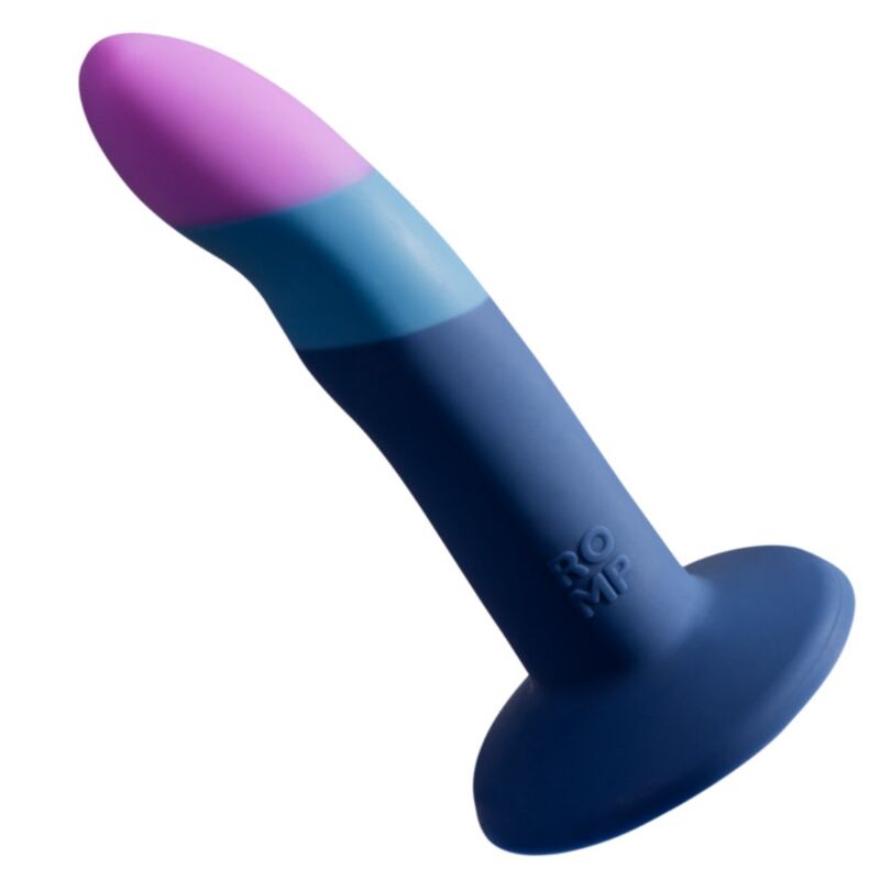 ROMP Piccolo Silikondildo mit Saugnapf, dreifarbig, 14 cm
