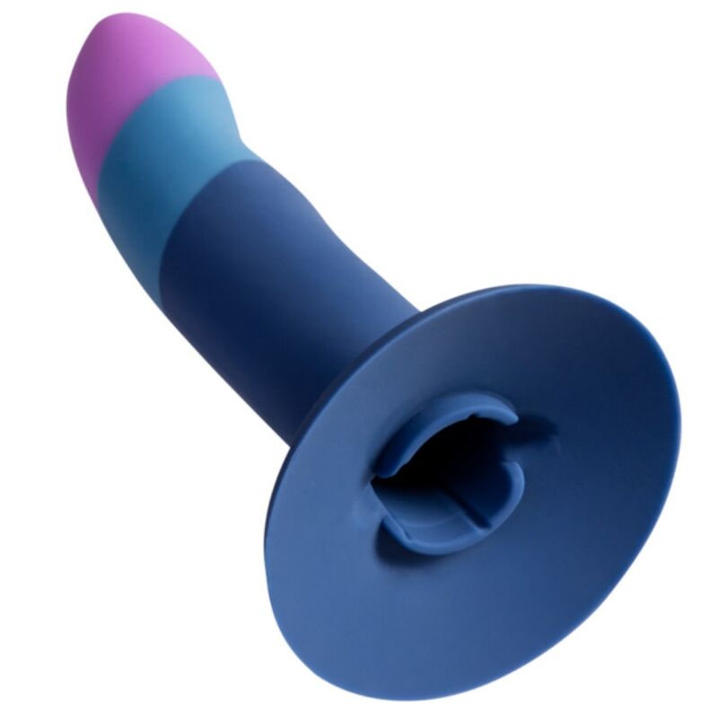 ROMP Piccolo Silikondildo mit Saugnapf, dreifarbig, 14 cm
