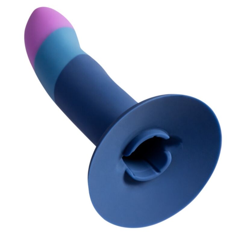 ROMP Piccolo Silikondildo mit Saugnapf, dreifarbig, 14 cm