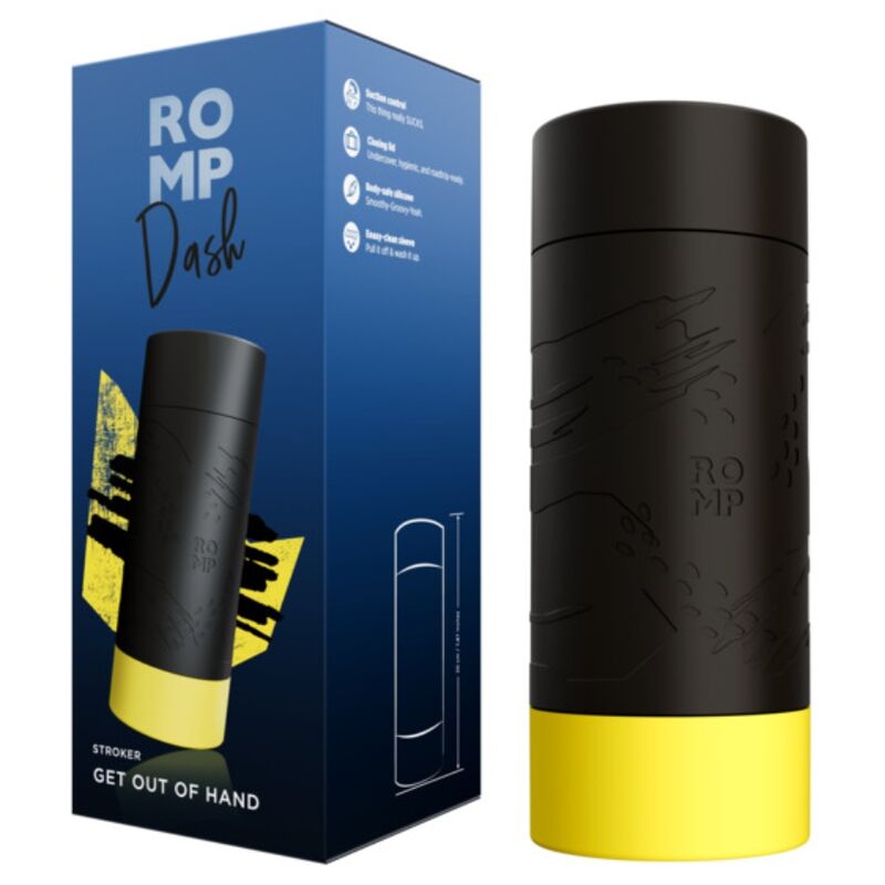 ROMP Dash Maennlicher Masturbator mit Saugregelung, 20 cm