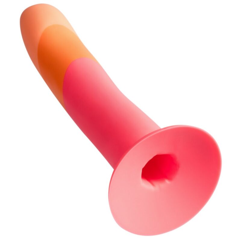 ROMP Dizi Silikon-Dildo mit Saugnapf, dreifarbig, 18 cm