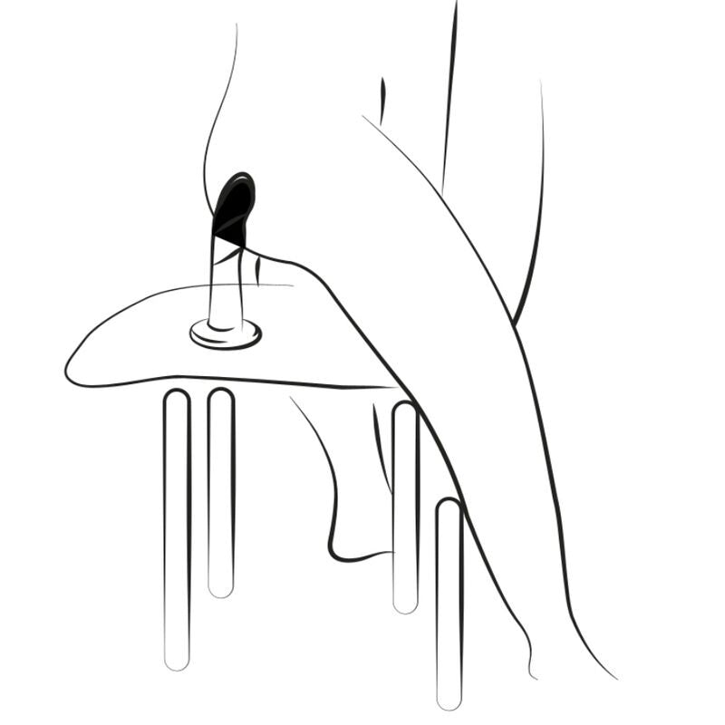 ROMP Dizi Silikon-Dildo mit Saugnapf, dreifarbig, 18 cm