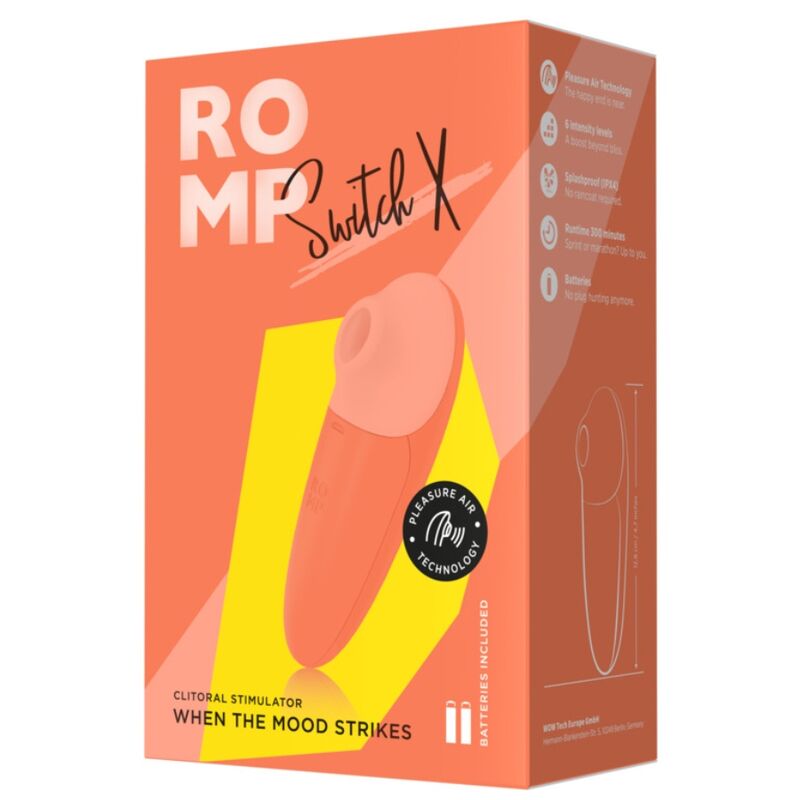 ROMP Switch X Klitorisstimulator, 6 Stufen – Orange