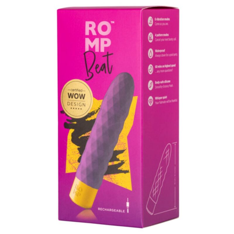 ROMP Beat Mini-Bullet-Vibrator Multifunktion – Violet