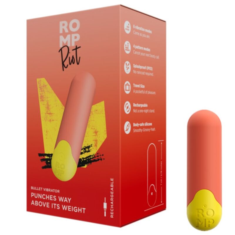 ROMP Riot Multifunktions-Bullet-Vibrator – Orange & Gelb