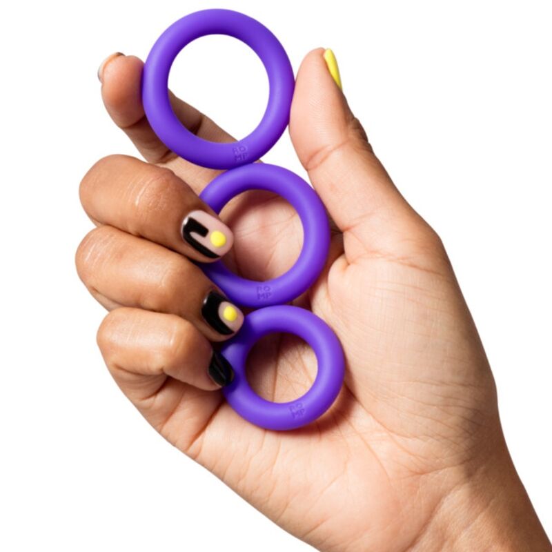 ROMP Remix Trio Set – 3 Silikon-Penisringe Lila