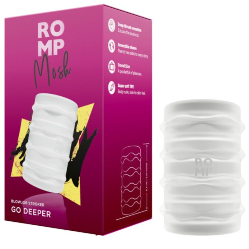 ROMP Mosh Transparenter Maennermasturbator mit wendbarer Huelle