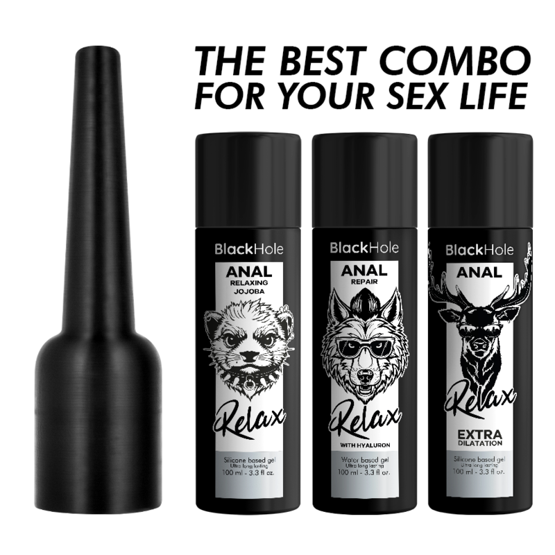 Black Hole Anal-Glaettungsmittel-Applikator – Gr. L, 100 ml