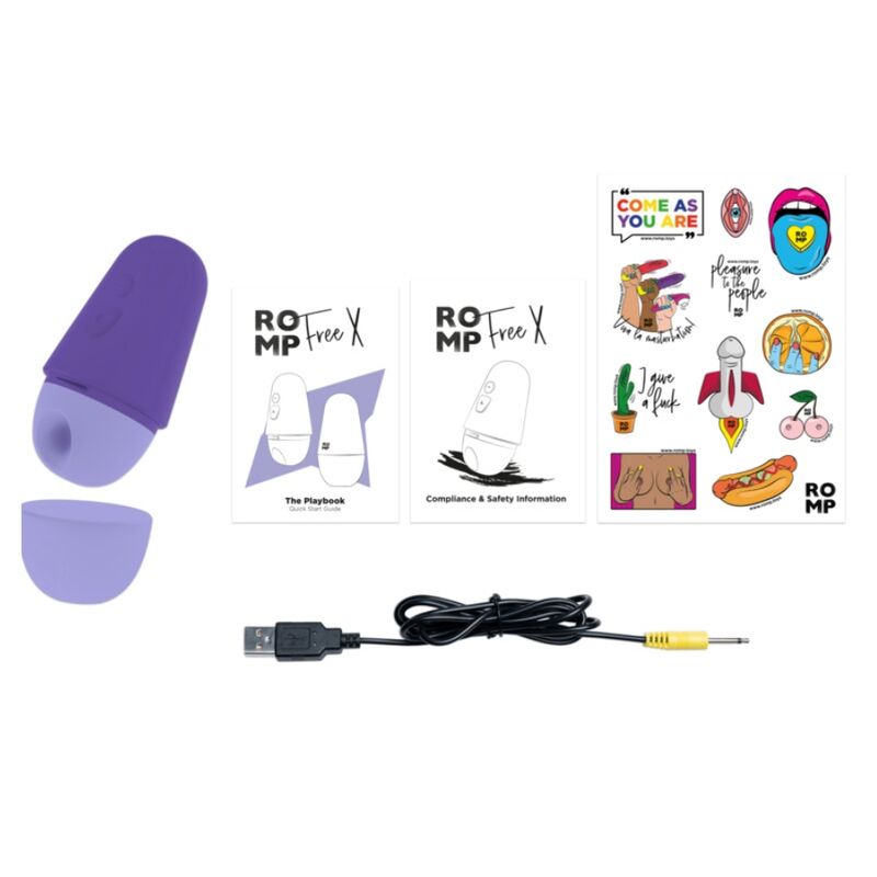 ROMP Free X Klitoralstimulator mit Deckel, 10 Stufen – Lila