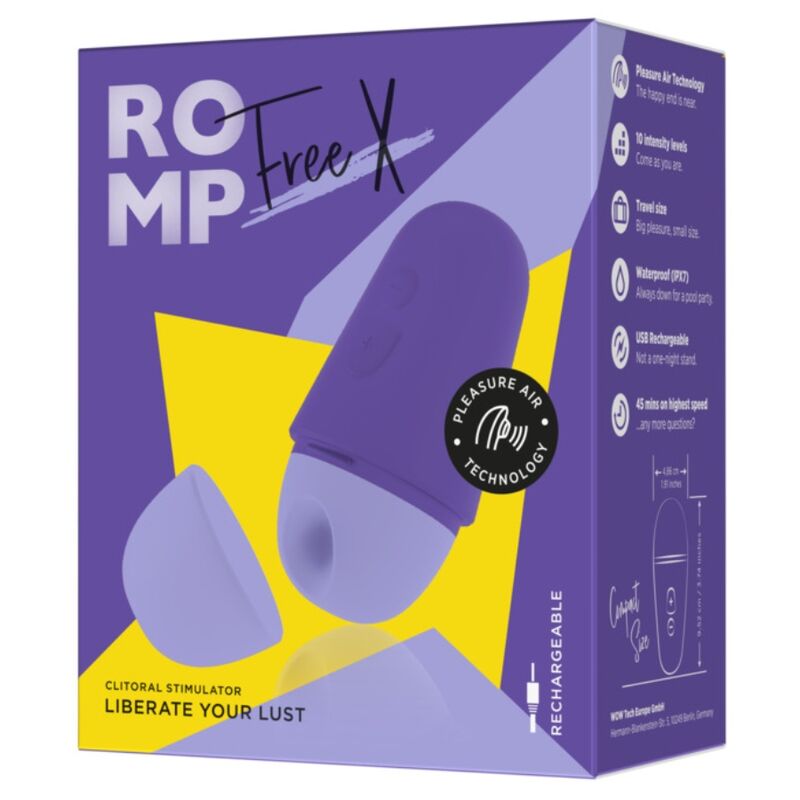 ROMP Free X Klitoralstimulator mit Deckel, 10 Stufen – Lila