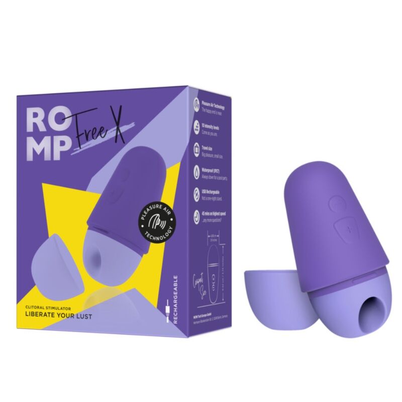 ROMP Free X Klitoralstimulator mit Deckel, 10 Stufen – Lila