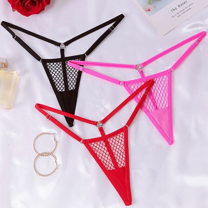 CHILIROSE - CR 4856 ROTER FISHNET MICRO THONG S/M