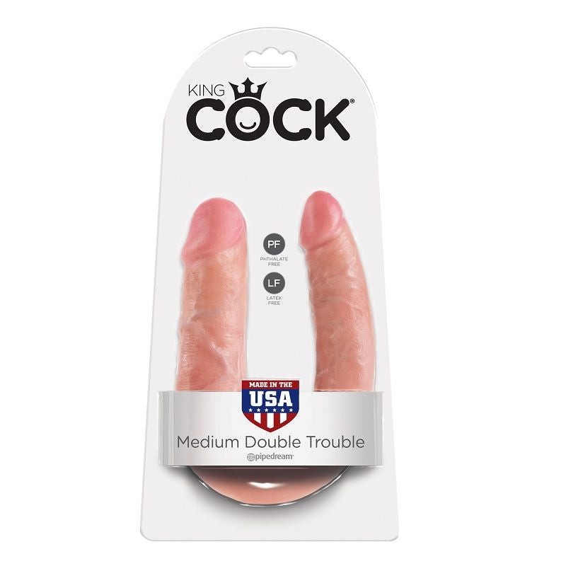 King Cock Doppelpenetrationsdildo 13.9 cm Natürlich