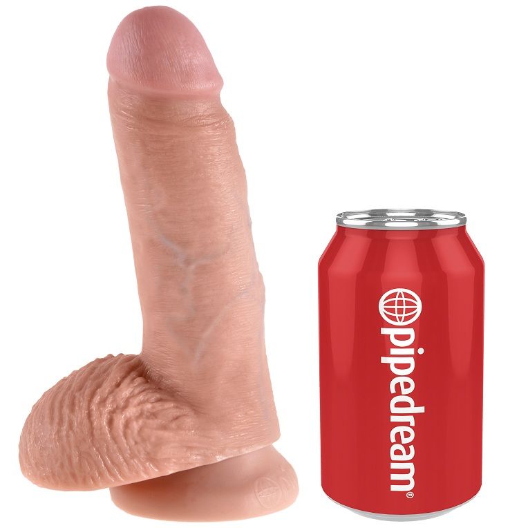 King Cock 7 Dildo Fleisch mit Eier 17.8 cm