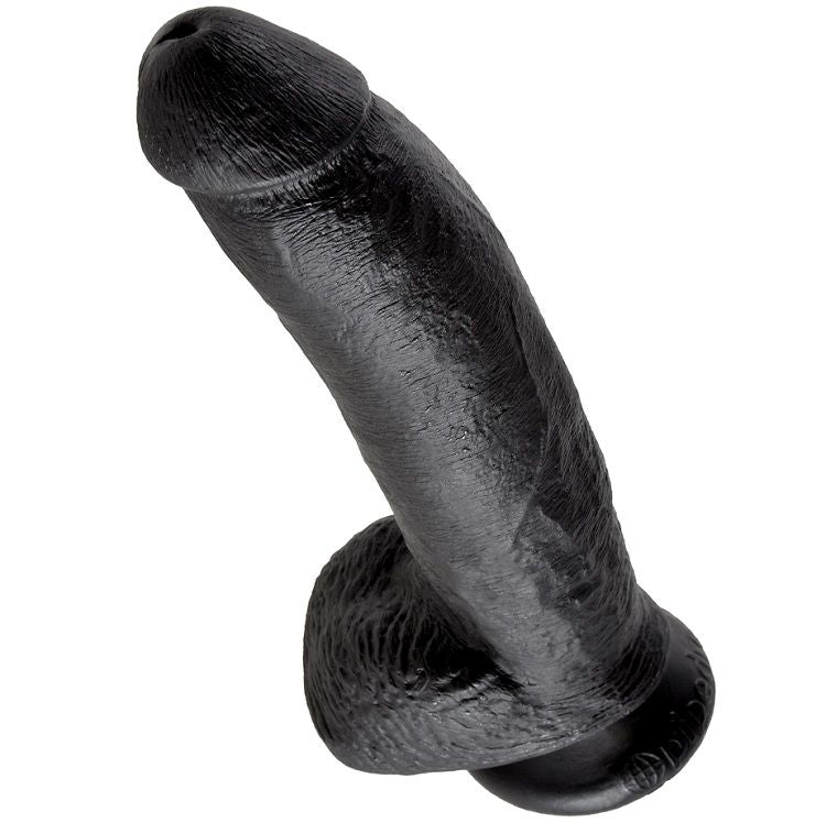 King Cock Dildo Schwarz mit Eier 22.9 cm