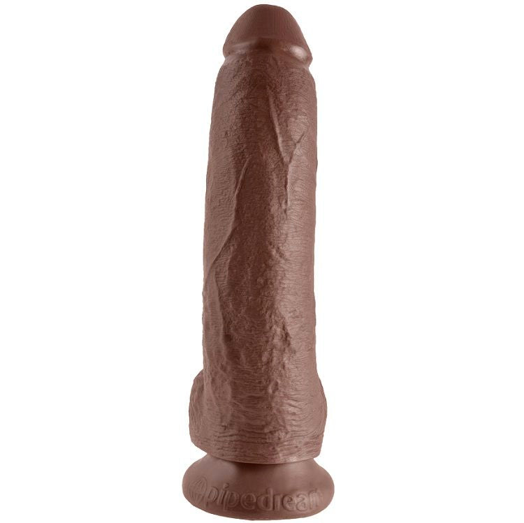 King Cock 9 Dildo Braun mit Eier 22.9 cm