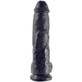 King Cock Dildo Schwarz mit Eier 25.4 cm