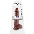 King Cock 10 Dildo Braun mit Eier 25.4 cm