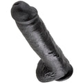 King Cock Dildo Schwarz mit Eier 28 cm