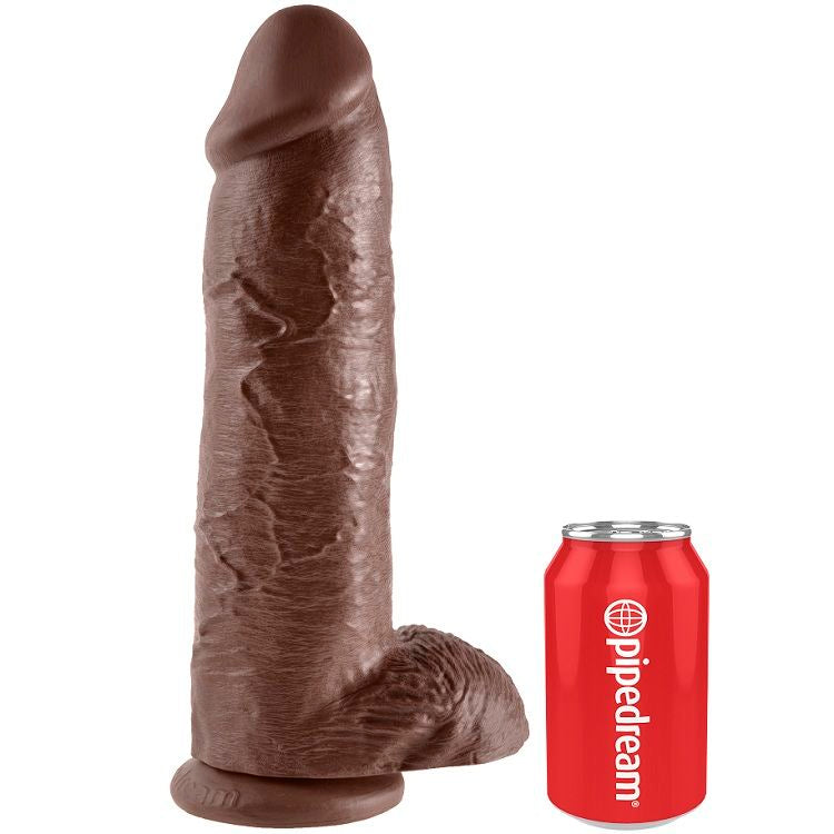 King Cock Dildo Braun mit Eier 30.48 cm