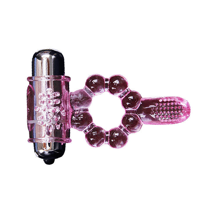 Baile for Him Silikonring 10 Zungenrhythmen mit Rosa Vibration