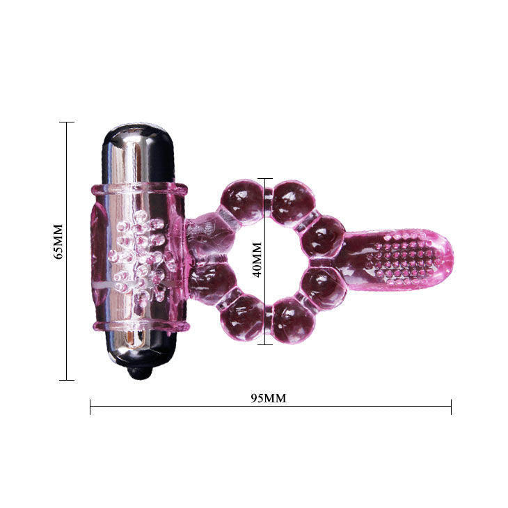 Baile for Him Silikonring 10 Zungenrhythmen mit Rosa Vibration