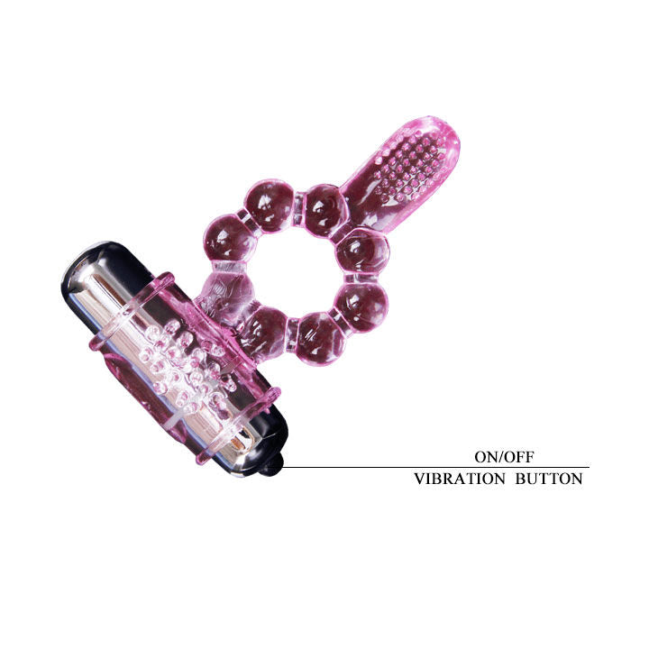 Baile for Him Silikonring 10 Zungenrhythmen mit Rosa Vibration
