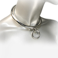 Metal Hard Bdsm-Halskette mit Ring 10 cm
