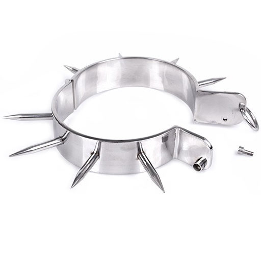 Metal Hard Bdsm-Sklavenhalsband mit Spitzen