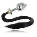 Metal Hard Analstecker aus Stahl mit Schwanz 8,89 cm