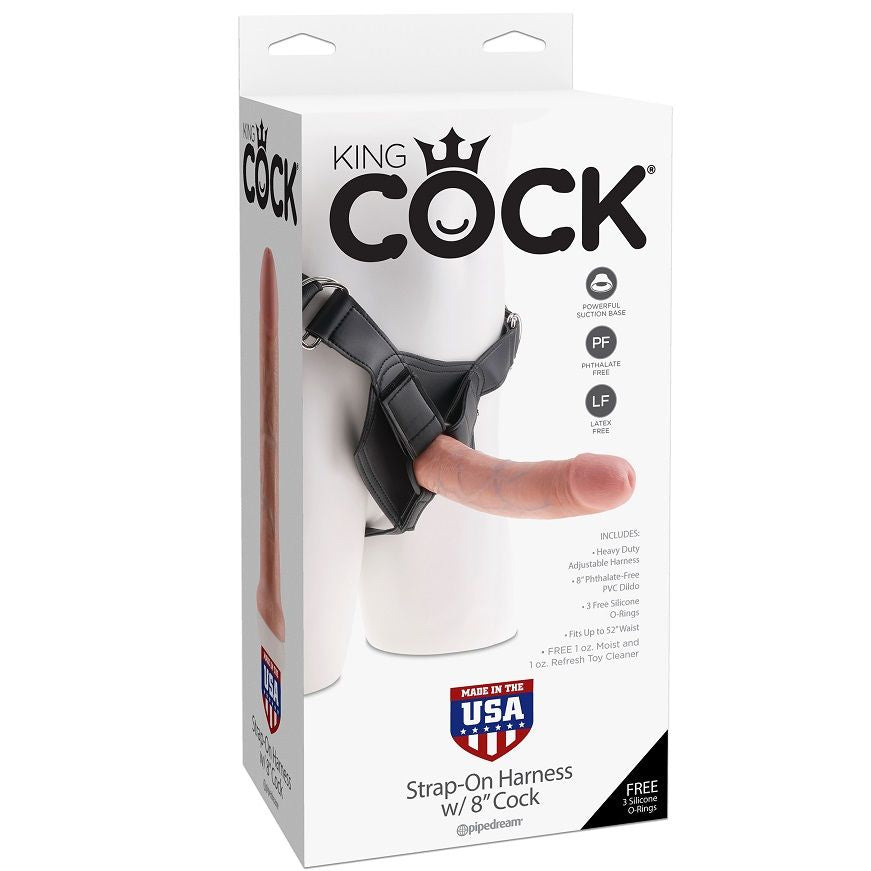 King Cock Harness-Set mit realistischem Penis 20,3 cm