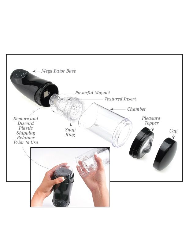 Extreme Toyz Pdx Mega Bator Usb-Mnnlicher Masturbator Vagina Weiss