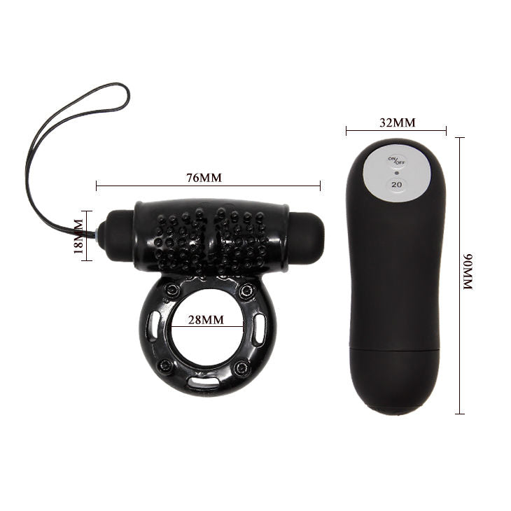 Baile for Him Ring Fernbedienung Schwarz 20V