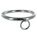Metal Hard Bdsm-Halskette mit Ring 18 cm