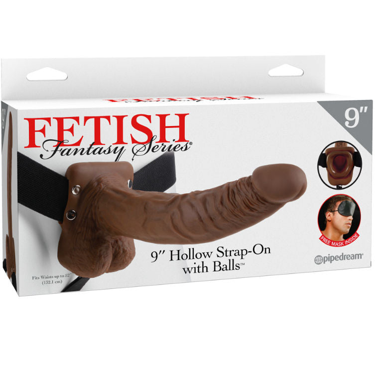 Fetish Fantasy Series 9 Hohl Strap-On mit Bllen 22,9 cm Braun