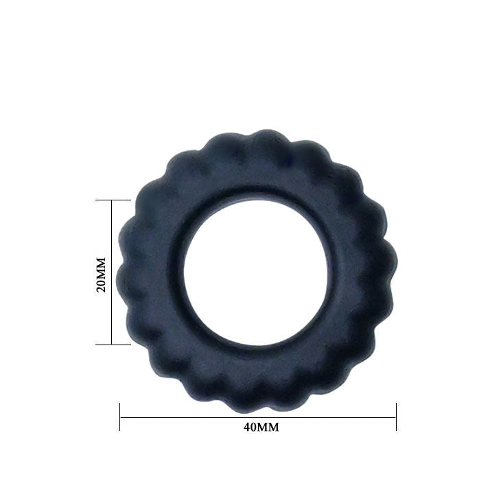 Baile for Him Titan Cockring Schwarz 2 cm